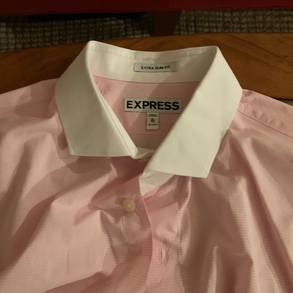 Express - Long Sleeved Button Down - Pink